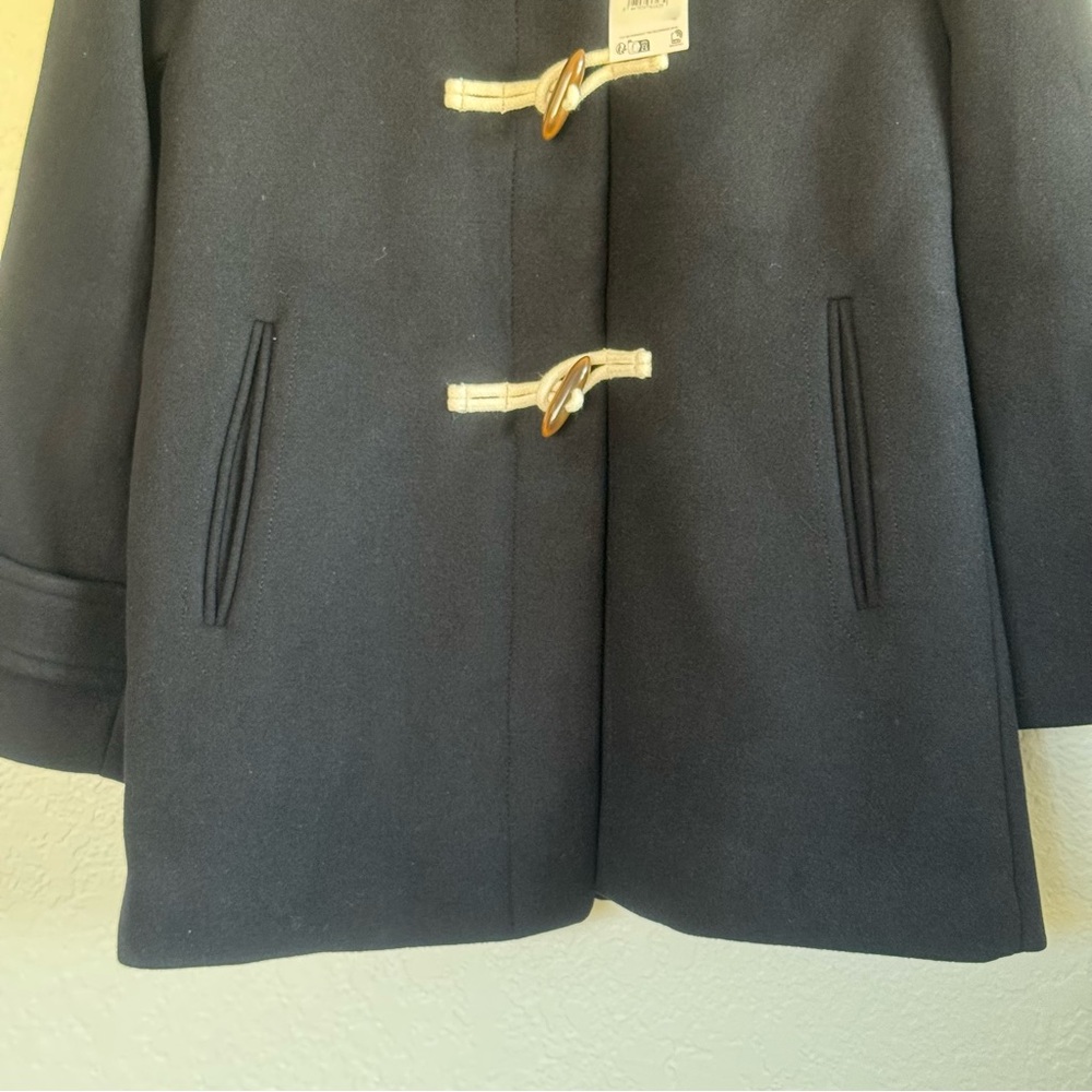NWT MANGO Hooded Wool Coat size XS - Picture 14 of 16